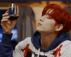 Mark Tuan consuming alcohol